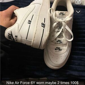 Nike Air Force 1 White and Black Sneakers